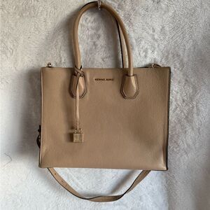 Michael Kors Beige Leather 2-Way Tote